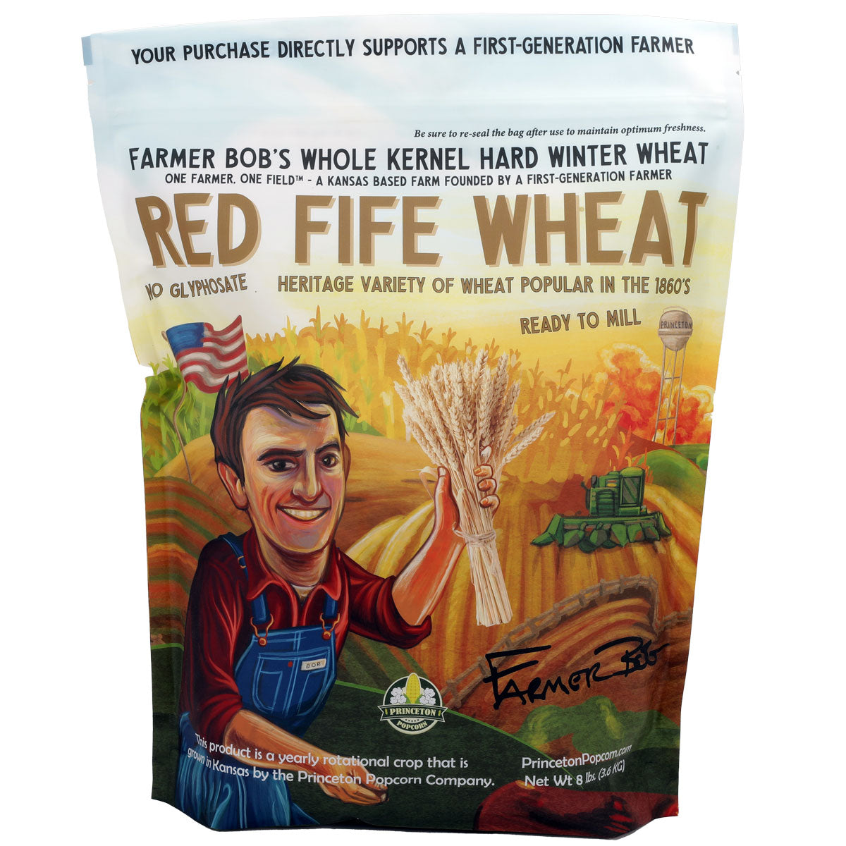 5lb Red Fife Hard Red Winter Wheat Whole Berries Heirloom Non