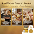 Five star testimonials from home cooks and bakers about Farmer Bob's beef tallow