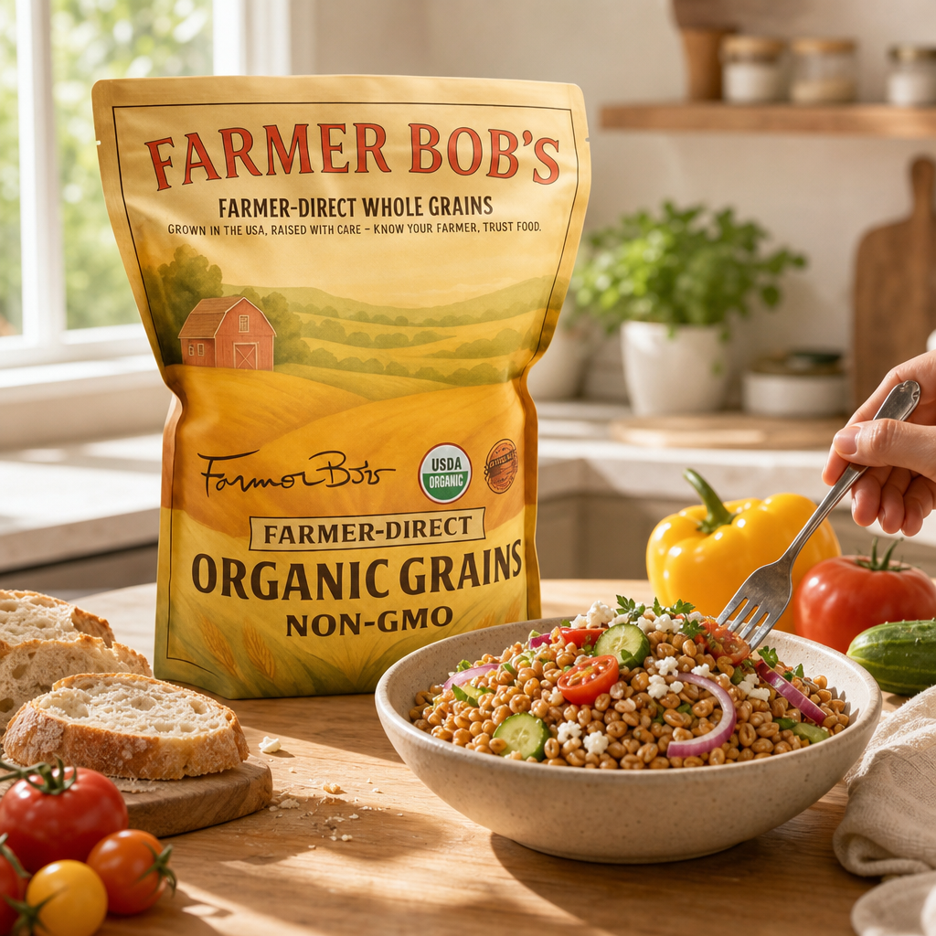Soft white wheat berries milled into fresh flour