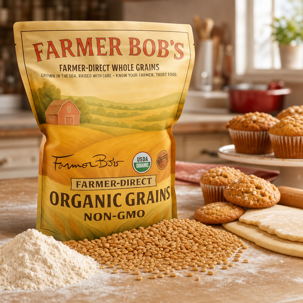 Organic soft white wheat berries 5 lb, non-GMO, US grown