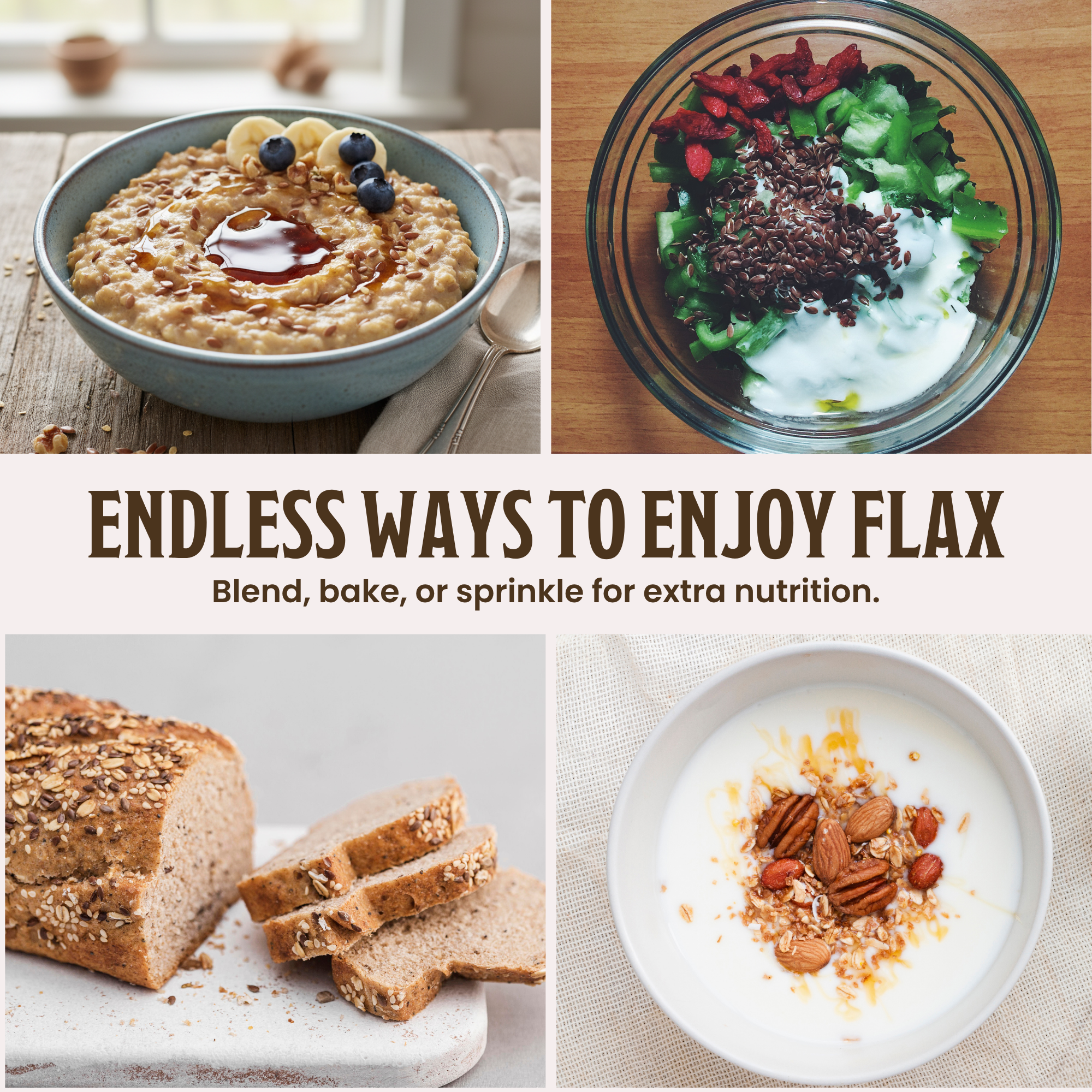 USDA Organic Brown Flax Seed Non-GMO Farmer Bob's Farmer-Direct