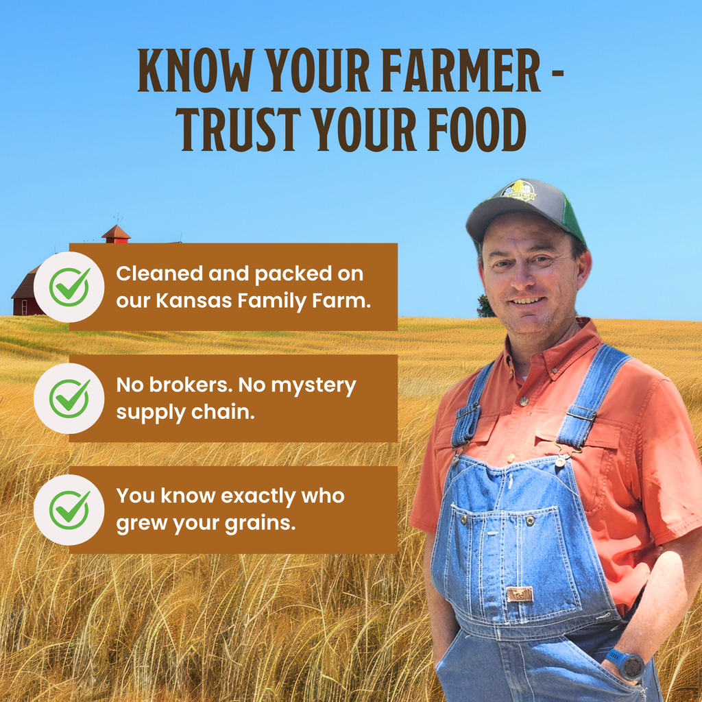 Farmer Bob's Organic Hulled Buckwheat Groats – USDA Organic, Non‑GMO, Farmer‑Direct, Glyphosate‑Free, Gluten‑Free Superfood trigo sarraceno organico Raw Buckwheat Groats Storage Bulk Bag