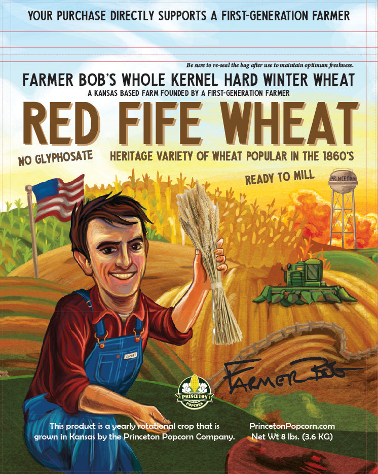 5lb Red Fife Hard Red Winter Wheat Whole Berries Heirloom Non-Hybrid Heritage Wheat No-Glyphosate